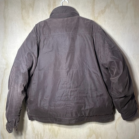 Original Windbreaker Brown Puffer Jacket with High Collar and Insulated Design - Picture 12 of 13